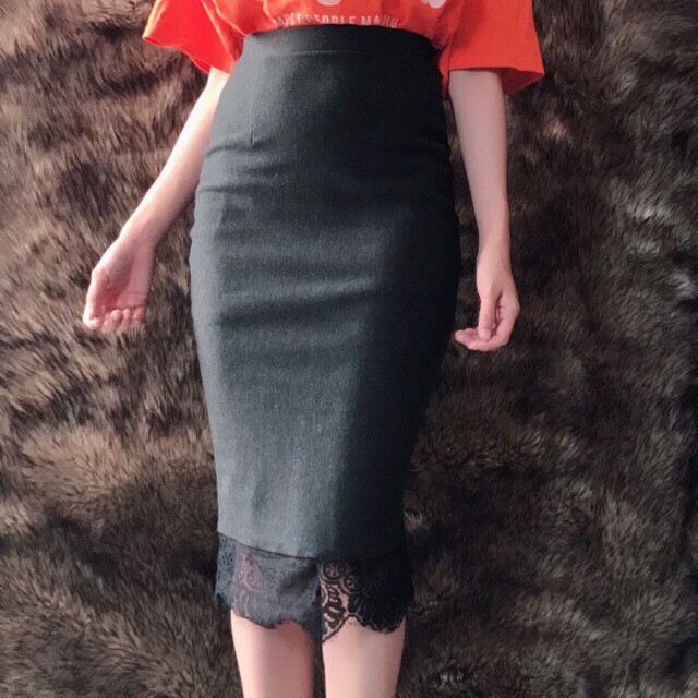 (Có size đại eo 95cm) CHÂN VÁY BIG SIZE - CHÂN VÁY BÚT CHÌ PHỐI REN - CHÂN VÁY BÚT CHÌ SIZE ĐẠI | BigBuy360 - bigbuy360.vn