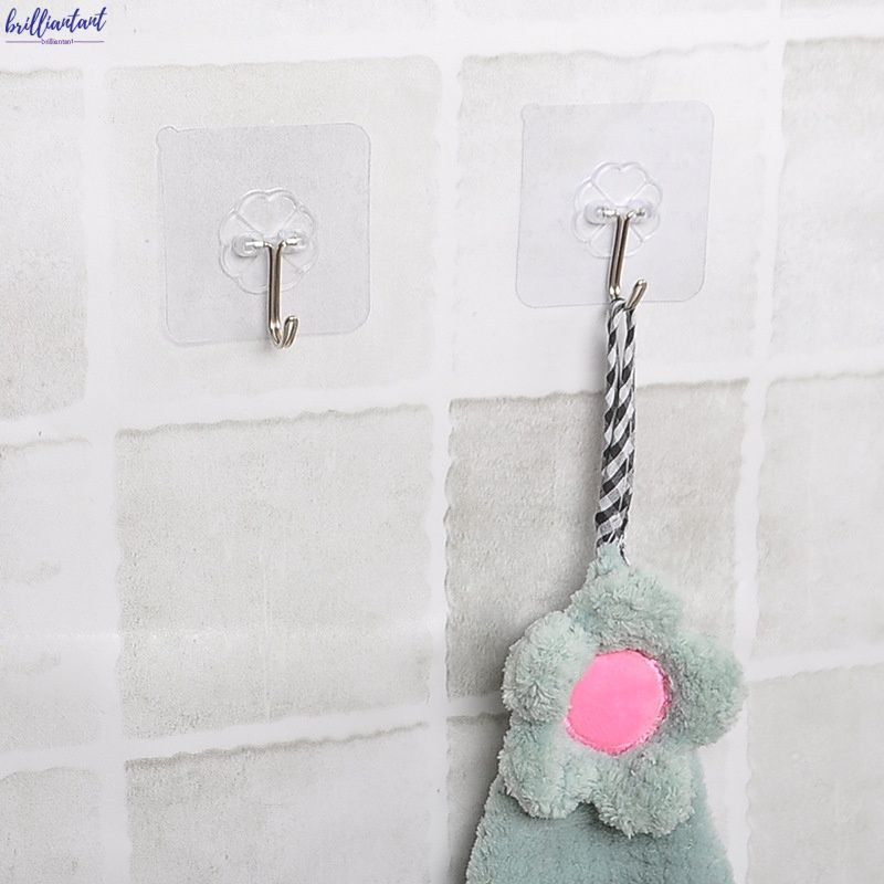 Mạnh mẽ vô hình phim hoạt hình móc móc tường nhà bếp dính móc sáng tạo móng tay-Miễn phí cốc hút móc phòng tắm