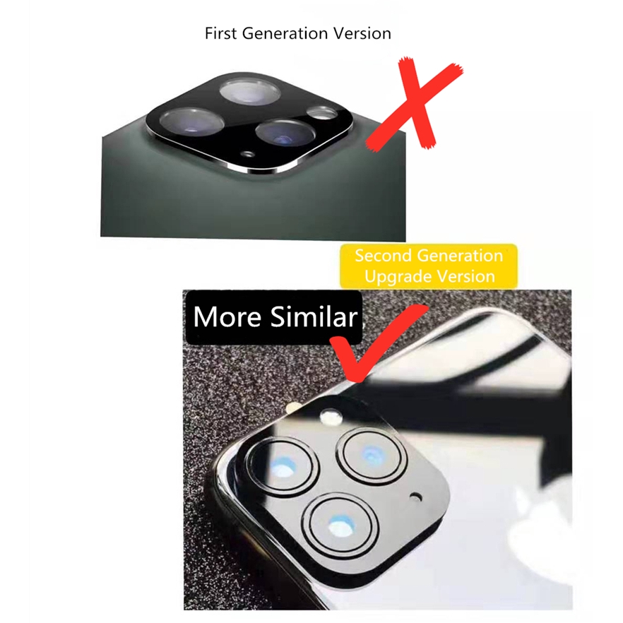 Ốp điện thoại kim loại bảo nhôm vệ camera chuyển đổi kiểu dáng iPhone X Xs Max thành iPhone 11 Pro