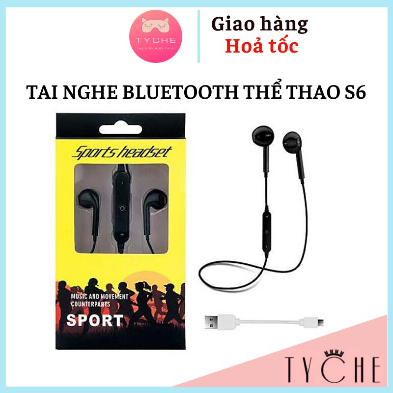 TAI NGHE BLUETOOTH THỂ THAO S6 - GIÁ RẺ - KHÔNG DÂY - SÀNH ĐIỆU - NĂNG ĐỘNG - CÁ TÍNH