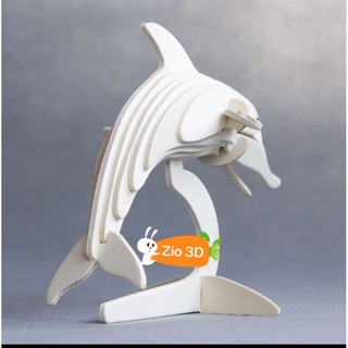 Mô hình lắp ráp gỗ 3D Cá heo