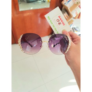Kính Mát Nữ Không Viền Đính Đá