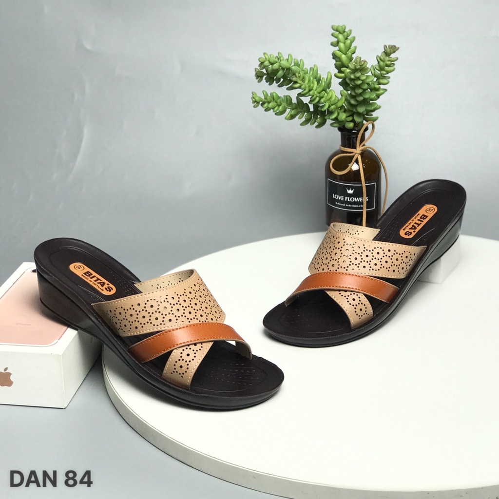 Dép lê nữ BITAS ❤️FREESHIP❤️ Dép lê bà già quai dây phối 2 màu đế siêu nhẹ DAN84