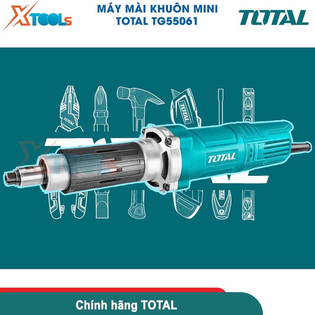 Máy mài khuôn TOTAL TG55061 550W, kích thước cốt mài 6mm dùng đánh bóng bề mặt, gờ nhám gỗ, thép [CHÍNH HÃNG][XTOOLS]
