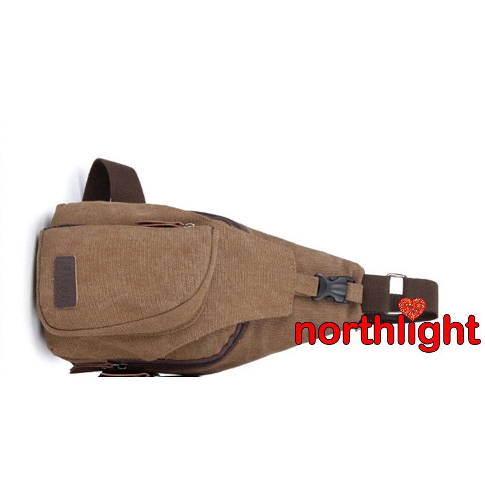 Túi đeo chéo trước ngực vải canvas phong cách vintage cho nam