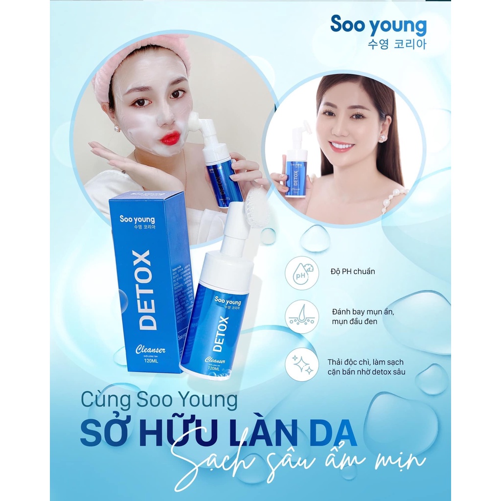 [Chính hãng] Sữa Rửa Mặt Detox Cleanser Soo Young - Mỹ Phẩm Soo Young Korea