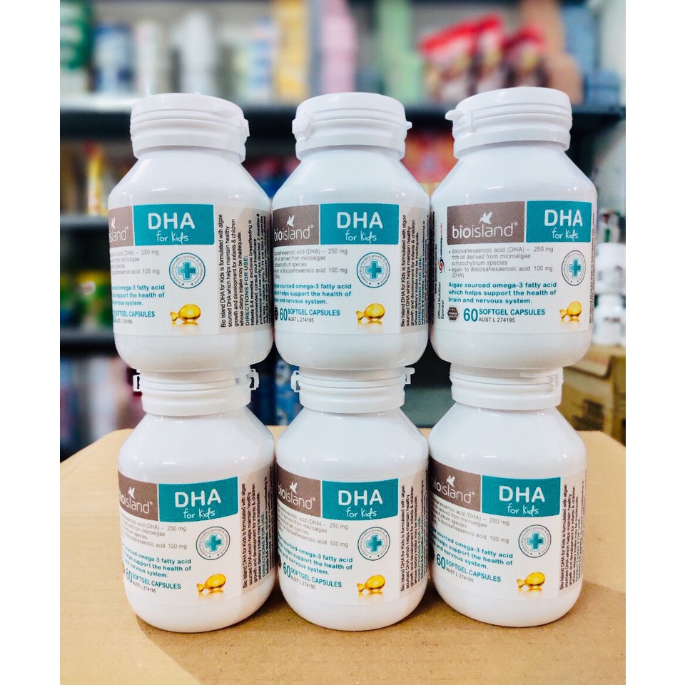 Vitamin DHA Bio Island CHO BÉ hộp 60 viên [Date 8/2023]