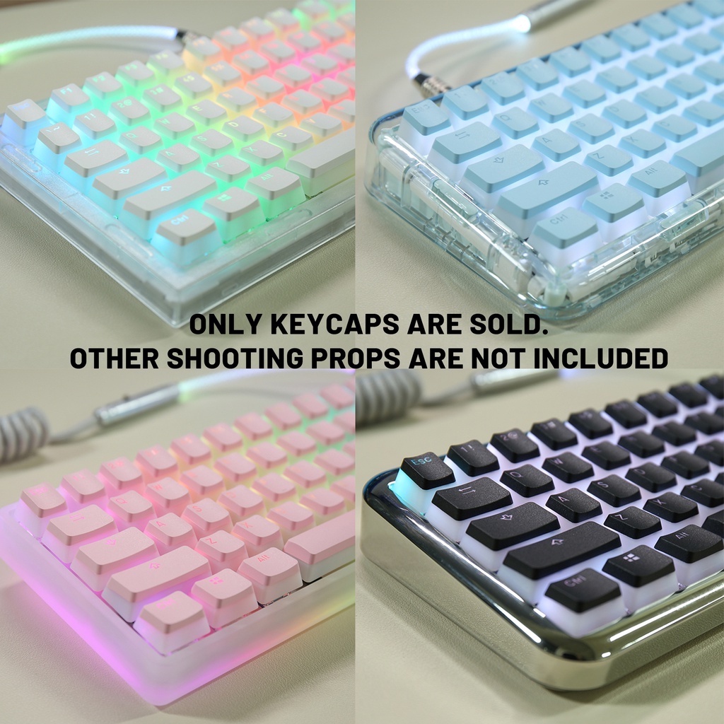 Pudding Keycap mới Cấu hình OEM Chất liệu PBT Truyền ánh sáng RGB Bàn phím cơ học Keycaps 114 Phím | BigBuy360 - bigbuy360.vn