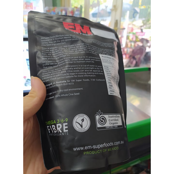 Hạt chia đen Úc Black Bag Chia 500g (HSD tháng 08/2023)
