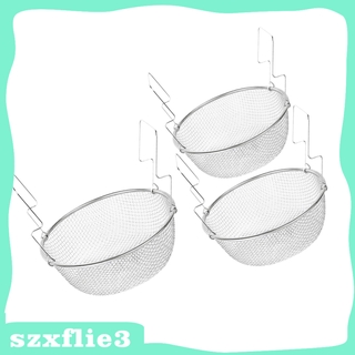 Rổ Lưới Tròn Bằng Thép Không Gỉ 18cm Lọc Thức Ăn Chiên / Rau Củ szxflie3