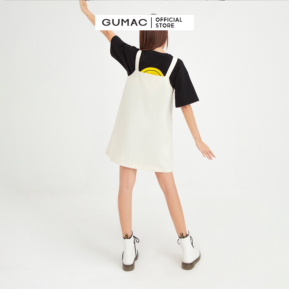 [Mã WABRG208 giảm 10% tối đa 50k đơn từ 250k] Yếm nữ phối nút GUMAC phong cách Hàn Quốc DB539 [không kèm áo thun | BigBuy360 - bigbuy360.vn