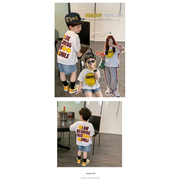Áo Thun In Chữ Thời Trang Mùa Hè 2022 Cho Gia Đình