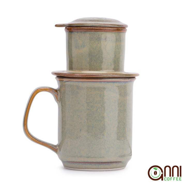Phin Cà Phê Gốm Bát Tràng Men Ngọc Lam Cao Cấp Anni Coffee