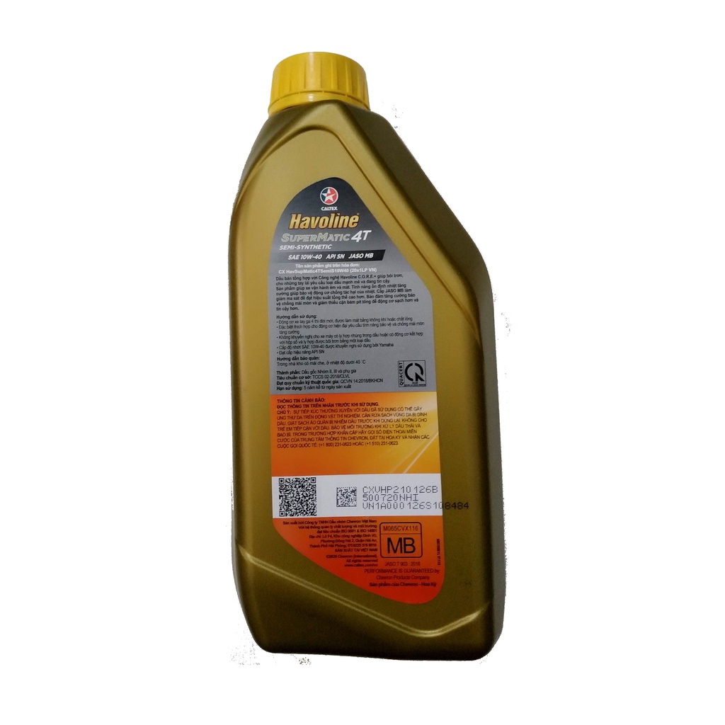 Dầu Nhớt xe tay ga 0.8L-1L Caltex Havoline 10W40 SEMI (bán tổng hợp)