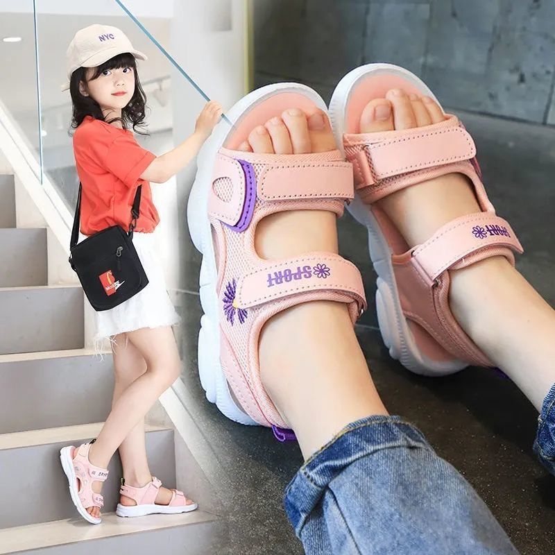 Xăng đan Hở Ngón Đính Đá Phong Cách Hàn Quốc Thời Trang Mùa Hè 2022 Cho Bé Gái