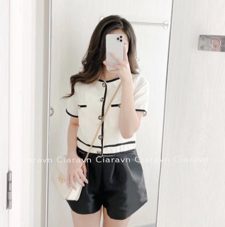 Áo dạ mỏng tay ngắn, quần tafta