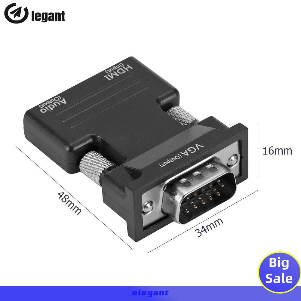 Đầu chuyển đổi HDMI sang VGA chất lượng 1080P có cổng âm thanh tiện dụng
