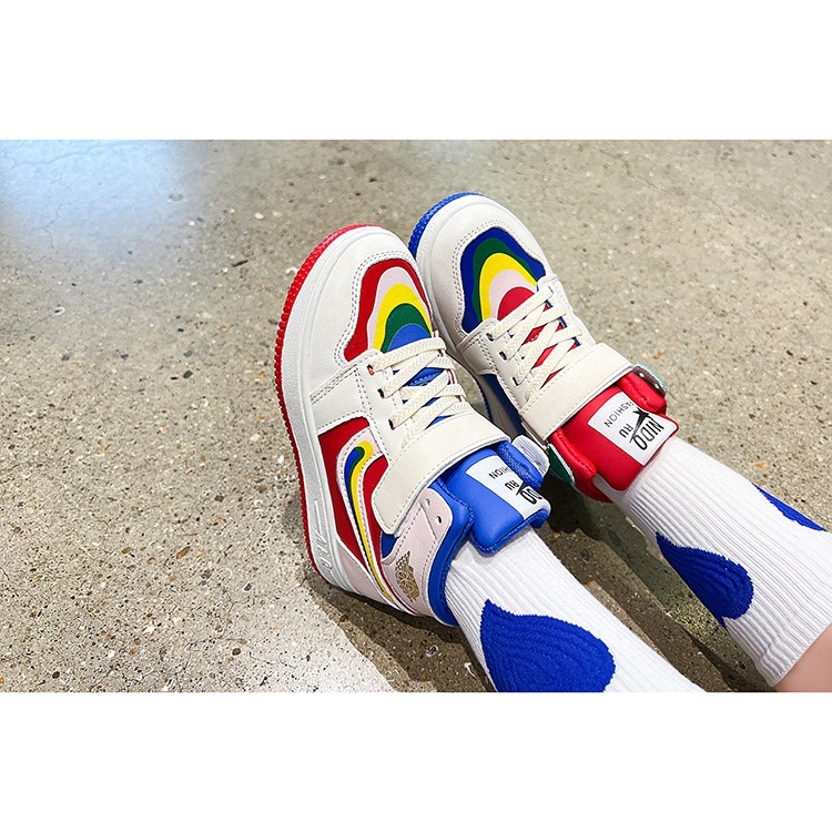 Giày thể thao trẻ em cao cổ sắc mầu Quảng Châu size 26 đến 37