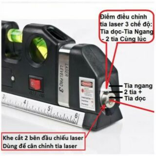 Thước Nivo Căn Mực Laser Level Pro3 Đa Năng