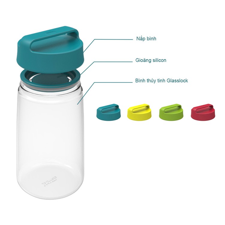 Bình ngâm 3000ml GLASSLOCK IP622