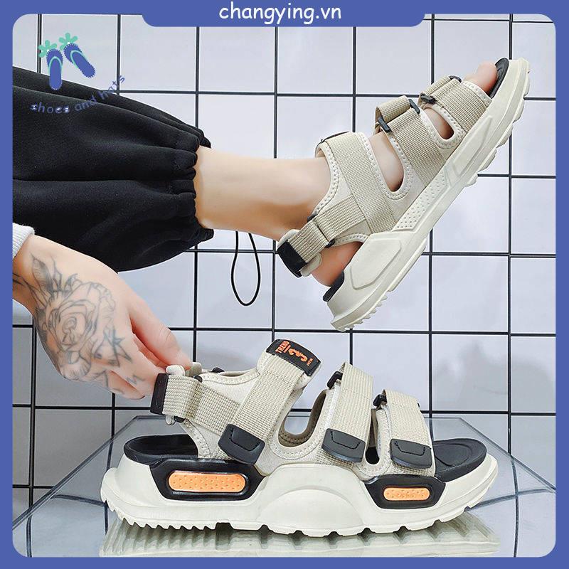 Giày sandal đế dày tăng chiều cao chống trượt phong cách mới cho nam