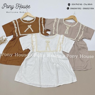 Áo bầu cộc tay babydoll kết hợp cổ ren cực xinh trẻ, chất đũi hàn đẹp mềm mát lịm cho mẹ bầu