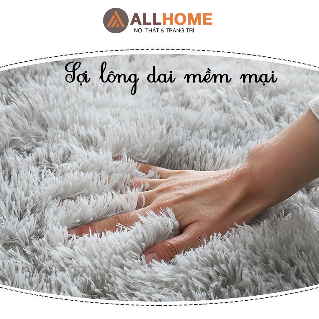 Thảm Lông Loang Trải Sàn AllHome Trang Trí Phòng Khách Phòng Ngủ Decor Chụp Ảnh, Thảm Dày Đẹp Kích Thước 1.6x2m