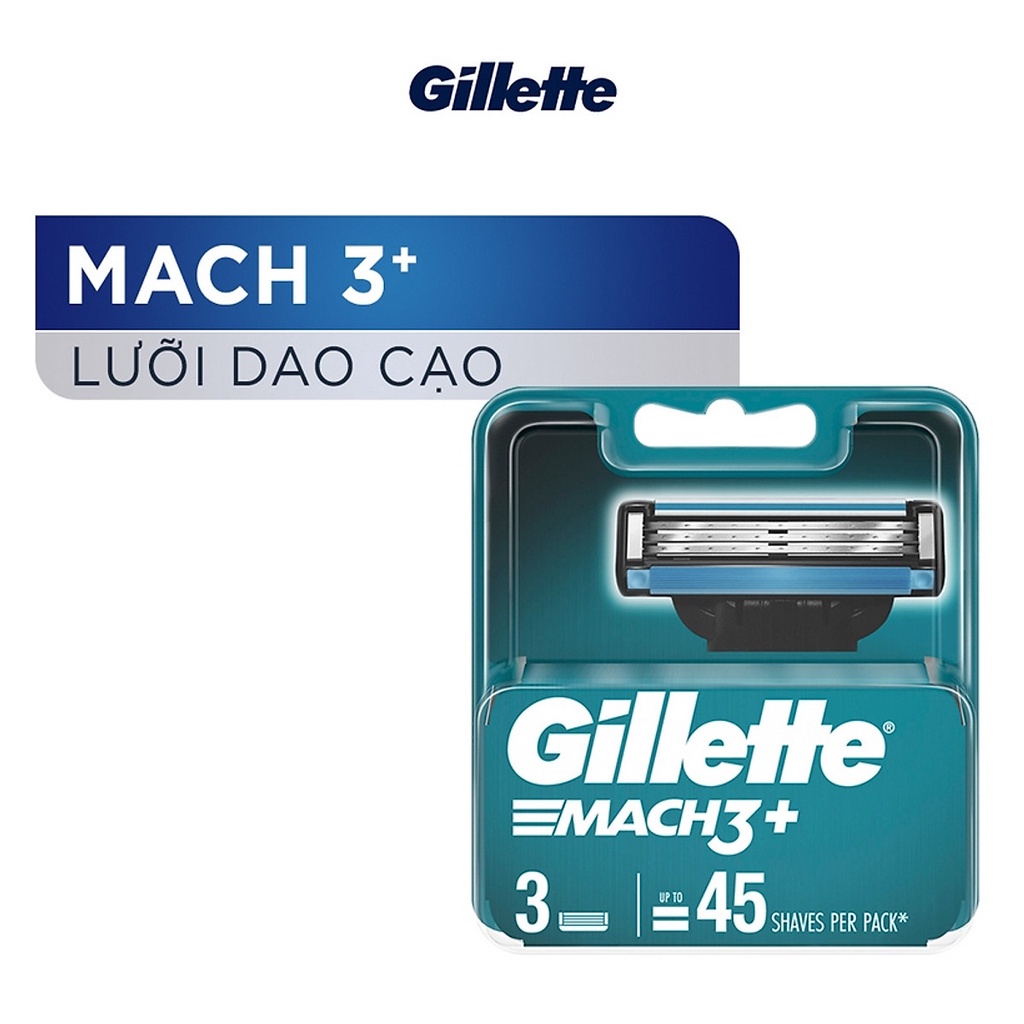 Lưỡi Dao Cạo Râu Gillette Mach 3+ tùy chọn số lưỡi