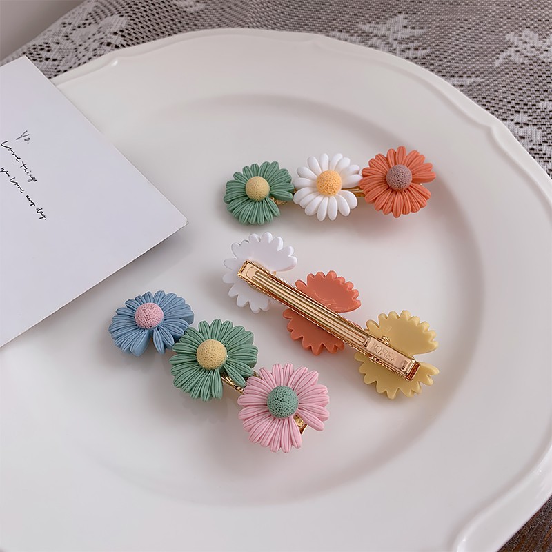 Kẹp Tóc Hình Hoa Cúc Thiết Kế Đơn Giản Thời Trang B868