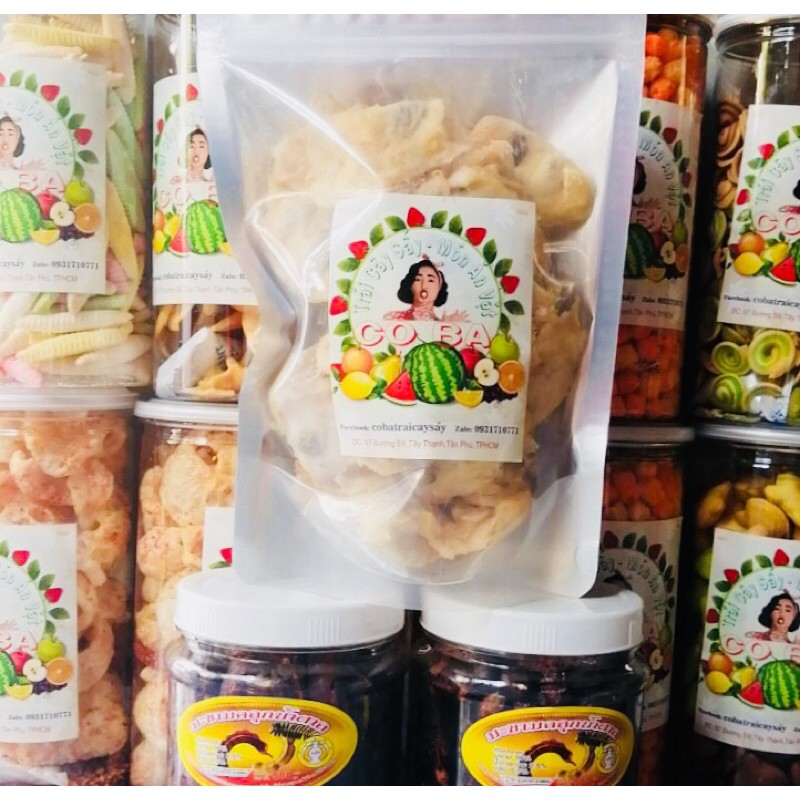 500g Mãng Cầu Xiêm Lắc Muối Ớt Chua Cay Sấy Dẻo 250g