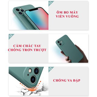 ỐP CHỐNG BẨN SILICON, VIỀN VUÔNG, LÓT NHUNG BẢO VỆ CAM từ Iphone 6 đến 12 Pro Max bảo vệ điện thoại toàn diện | BigBuy360 - bigbuy360.vn