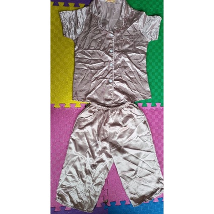 Bộ đồ pijama lửng phi bóng mặc nhà sz L 98℅