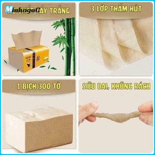 Giấy ăn gấu trúc Sipao siêu dai mềm mịn loại 1 gói  - Siêu Thị Minh Ngọc