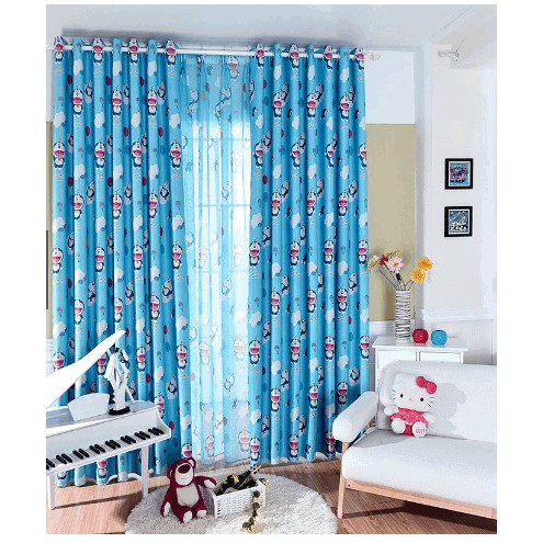 Rèm voan họa tiết doremon ( 1mx1.35m ; 1m x 2.7m ; 2m x 2.7m )