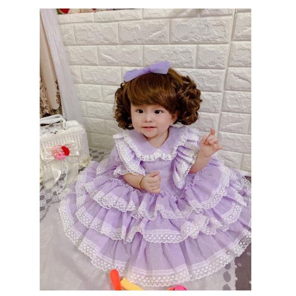 Bộ tóc giả xinh cho bé tặng kèm cài