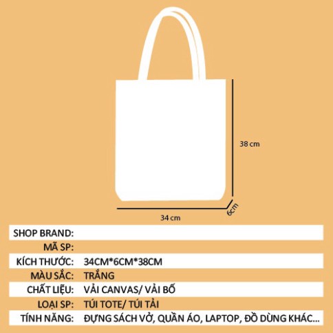 Túi vải tote canvas có khoá in hình chữ Love cực phong cách