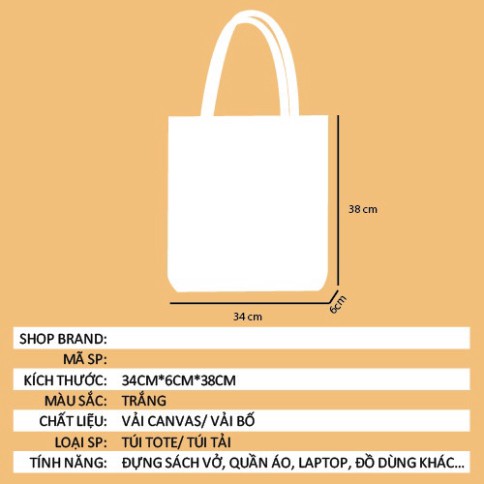 Túi vải tote canvas có khoá in hình chữ Love cực phong cách