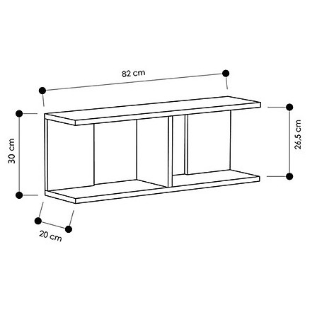 Giá sách gỗ trang trí treo tường