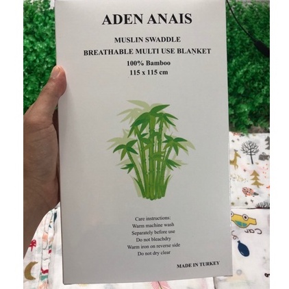 Khăn aden 2 lớp sợi tre hộp 2 cái quà tặng xịn xò cho bé