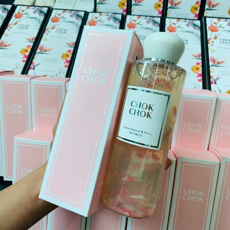Sữa Tắm Hoa Anh Đào Chokchok 💖Freeship💖 Sữa tắm Chok Chok Cherry Blossom & Honey 250g Mẫu Mới