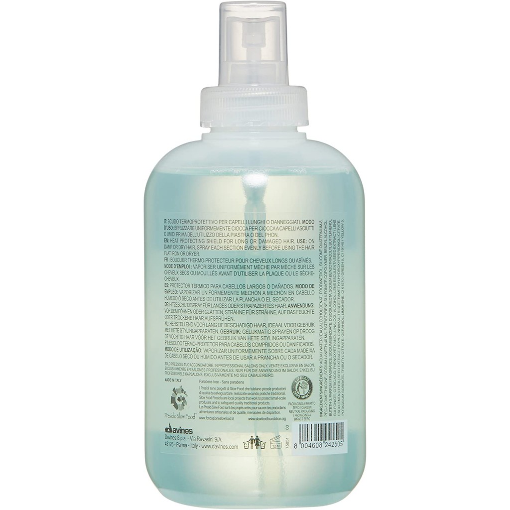 Xịt dưỡng tóc Davines Melu Hair Shield – 250ml, bảo vệ tóc khỏi các tác hại từ nhiệt