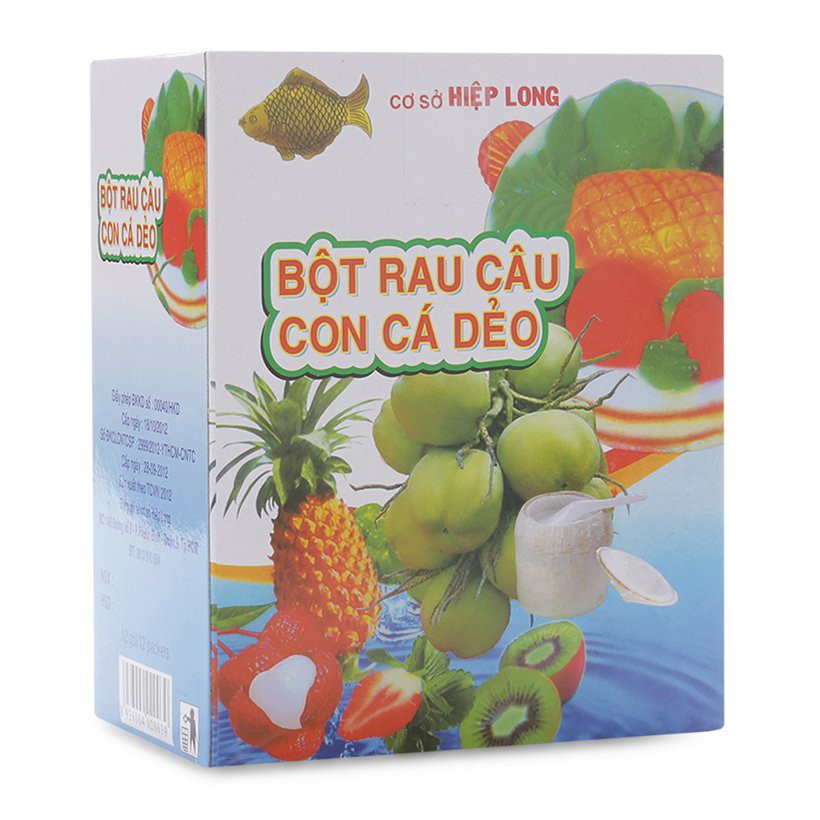 Bột rau câu Con Cá Dẻo Hiệp Long hộp 12 gói x 10g