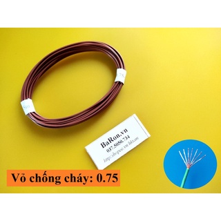 Dây điện chống cháy lõi đồng nhiều sợi tiết diện 0,75 mm (nhiều màu)