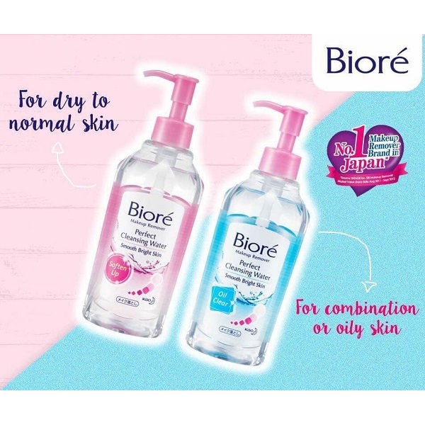 Nước tẩy trang sạch sâu dưỡng sáng da Biore Make Up Remover Perfect Cleansing Water 300ml hàng chính hãng công ty