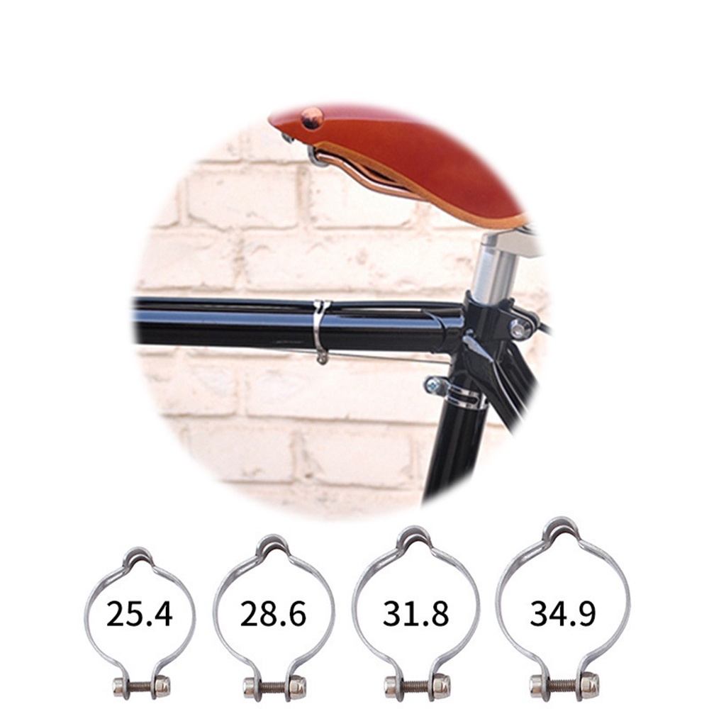 Aaron1 Kẹp Cố Định Dây Phanh Xe Đạp Bằng Thép Không Gỉ 25.4 / 28.6 / 31.8 / 34.9mm