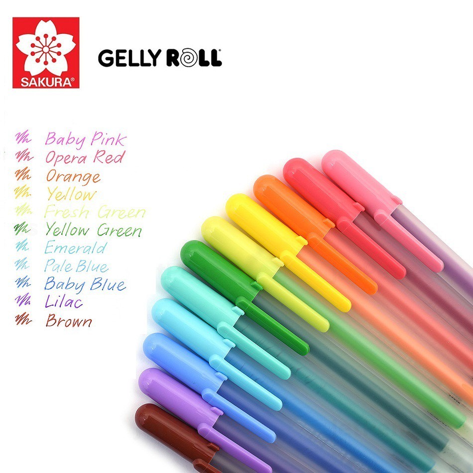 Bút bi Gel phổ thông Sakura Gelly Roll Classic 06 Fine Point 0.3mm Màu Hồng