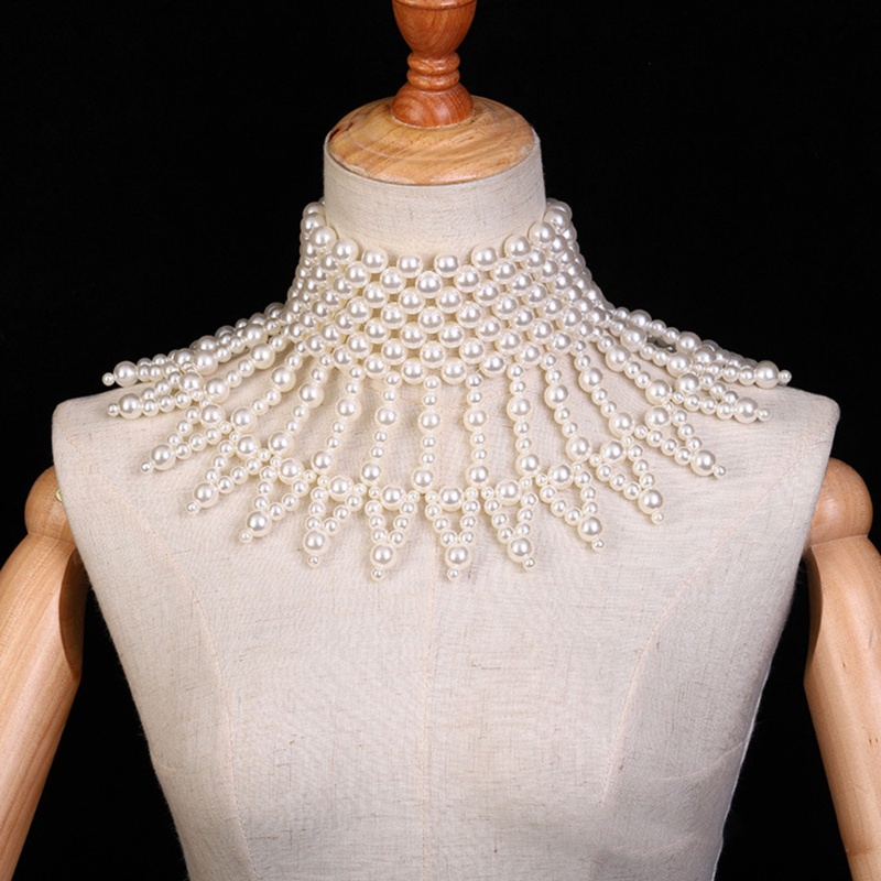 Vòng Cổ Choker Kết Hạt Ngọc Trai Nhân Tạo Handmade Thời Trang Cho Nữ