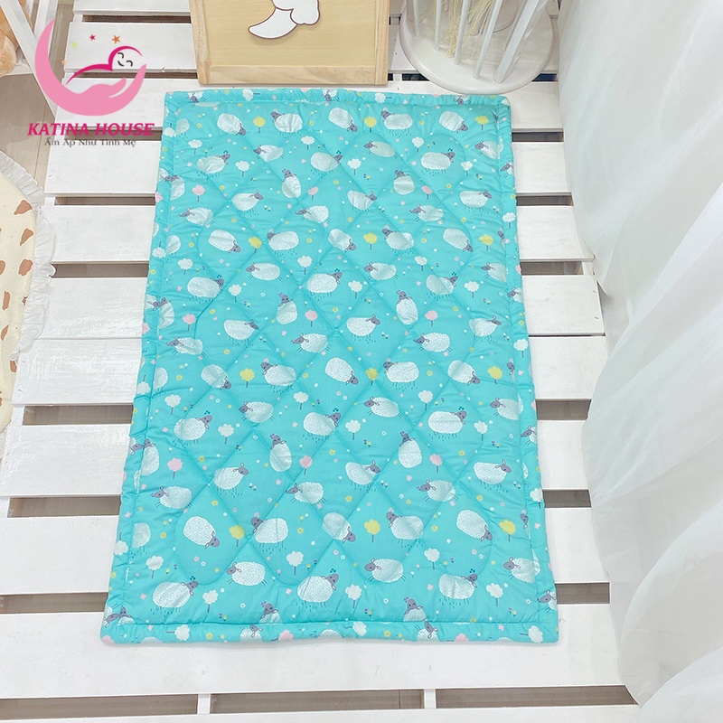 Nệm cho bé đi học mầm non 80x120cm, vải Cotton Satin Hàn Quốc mềm mát, thấm hút tốt, nhiều họa tiết đáng yêu