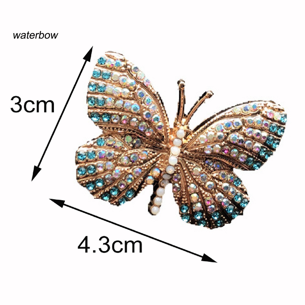 wwo Car Aromatherapy Clip Butterfly Shape Inlay Alloy Auto Air Outlet Freshener Perfume Clip for Car