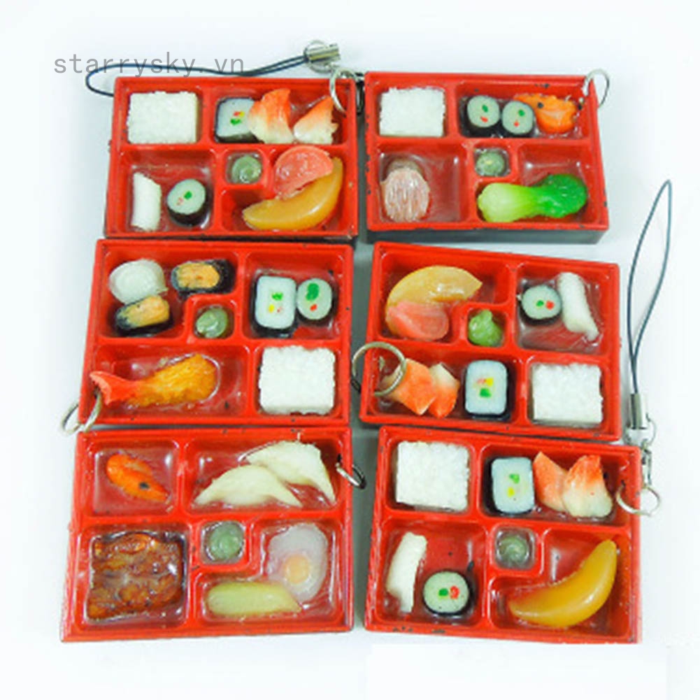 starrysky Móc Khóa Hình Hộp Thức Ăn Sushi Nhật Bản